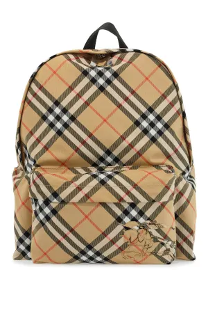 Point Checkered Canvas Backpack