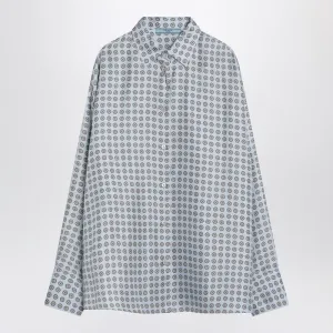 PRADA Oversized Silk Shirt with Paisley Print