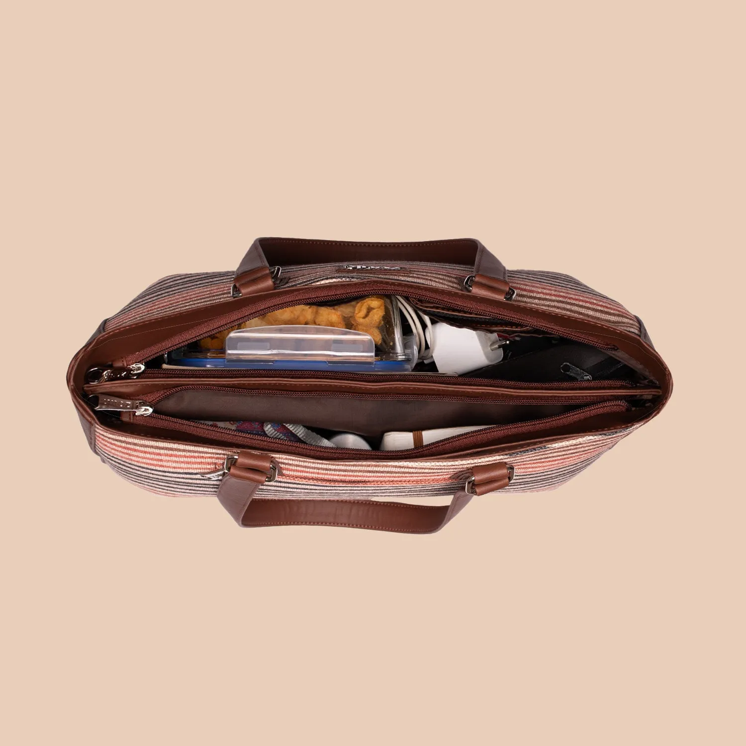 Qutub Stripes Getaway Tote Bag