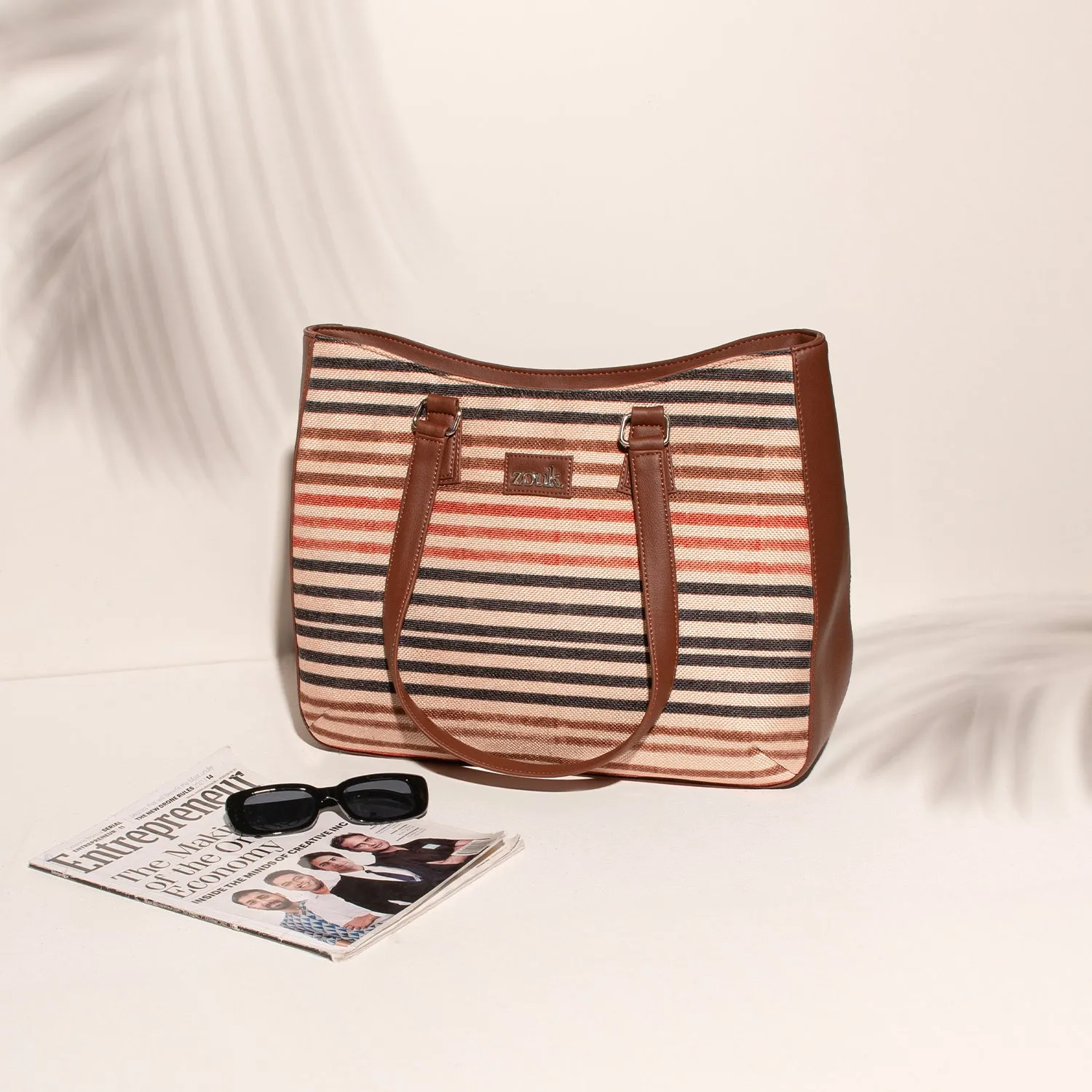 Qutub Stripes Getaway Tote Bag
