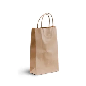 Raffia Handle Bag, Brown, Baby, 260x160 50mm, Each (BKPT265-F)