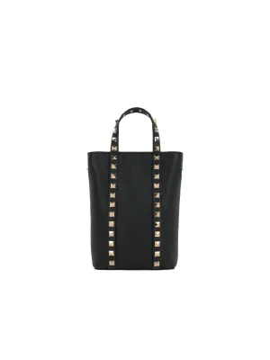 Rockstud Mini Grainy Leather Tote Bag