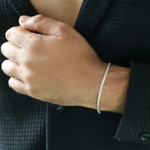 Silver Mens Sleek Bracelet