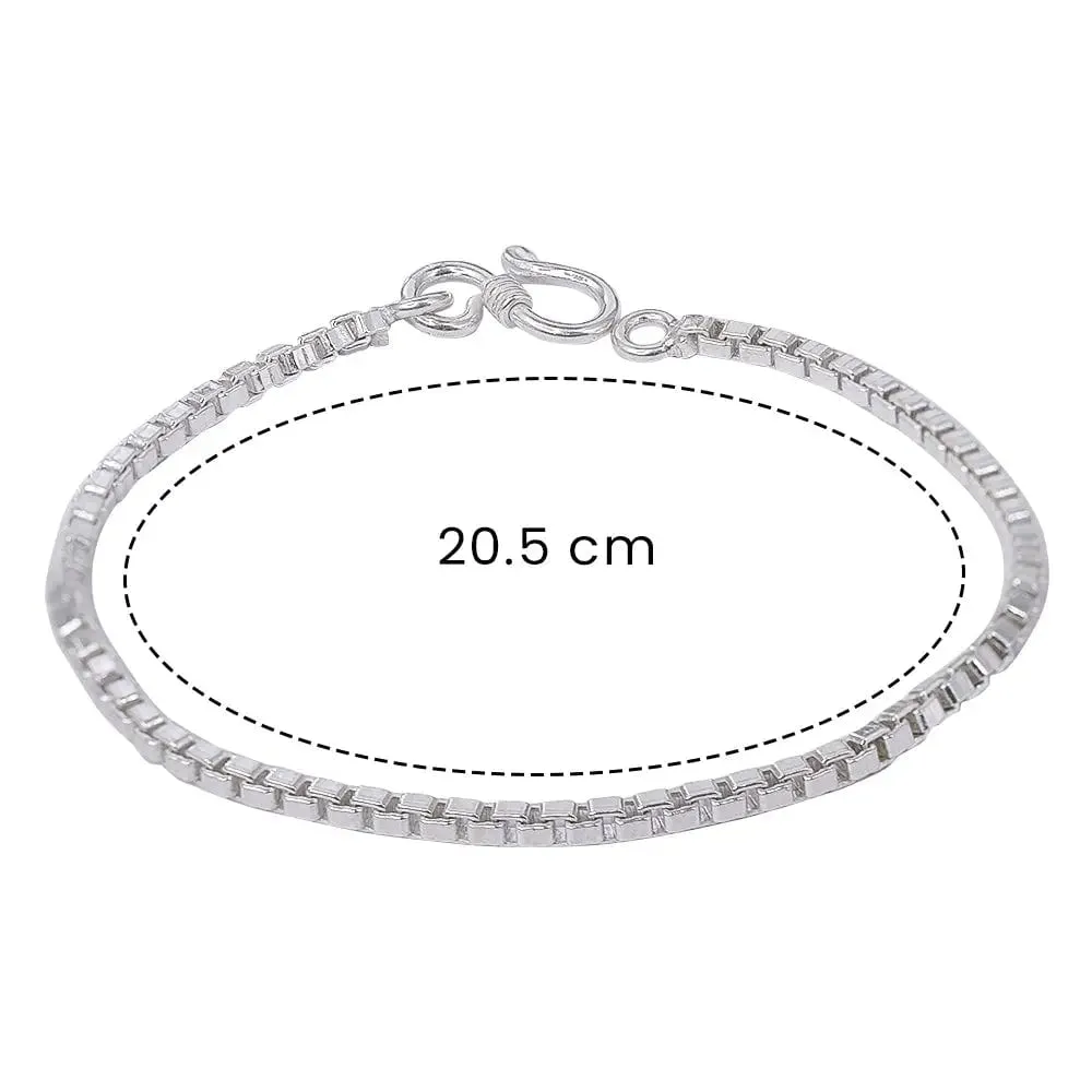Silver Mens Sleek Bracelet