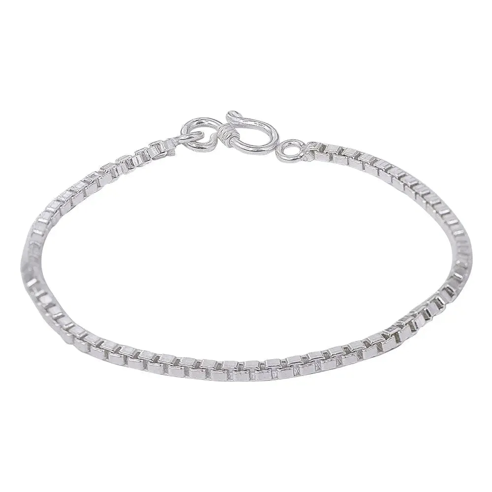 Silver Mens Sleek Bracelet