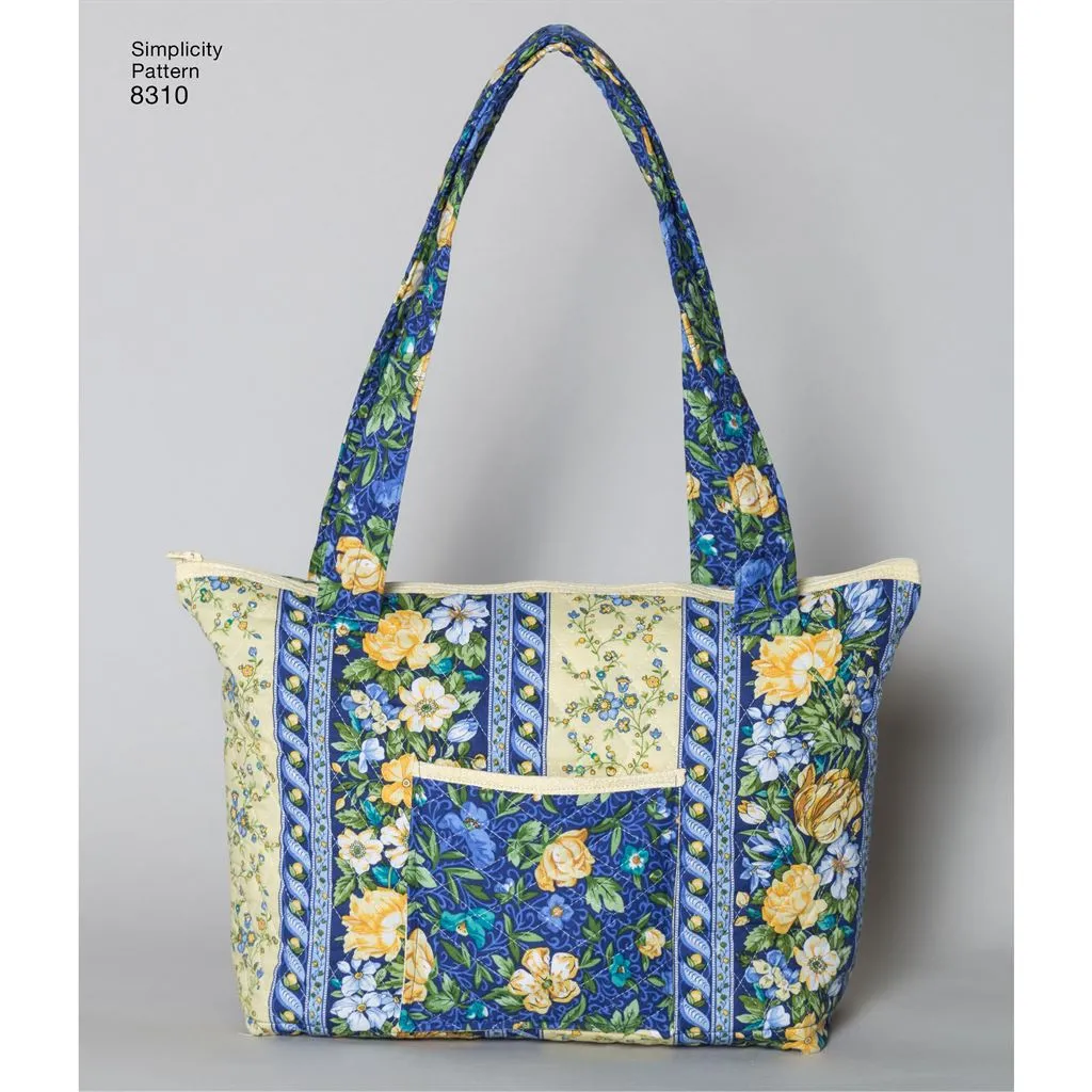 Simplicity Pattern 8310 Quilted Bags in Three Sizes