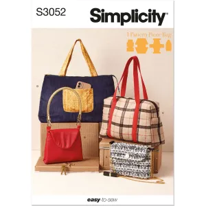 Simplicity Sewing Pattern S3052 Bags
