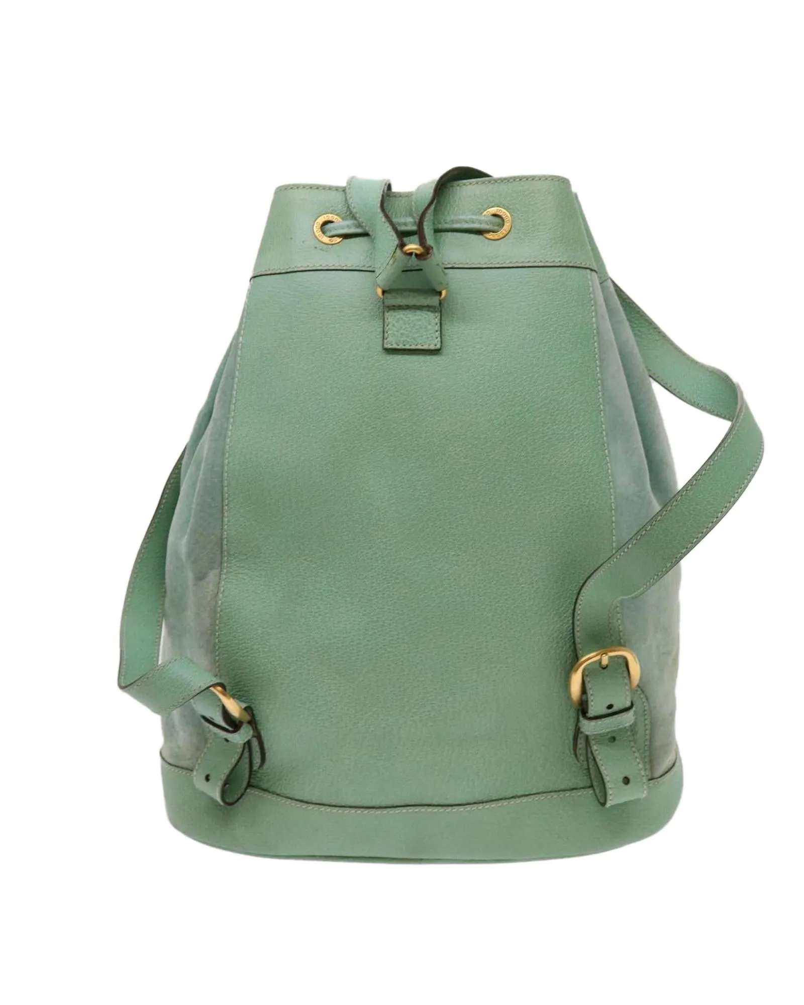 Suede Leather Light Blue Backpack