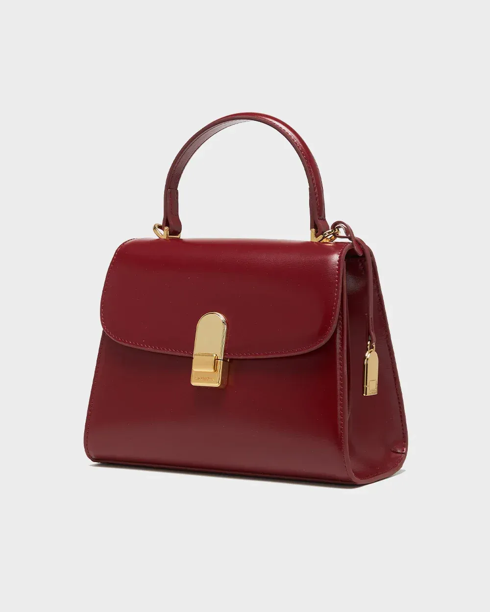 Synthetic Leather Golden Buckle Shoulder Versatile Totes Bag