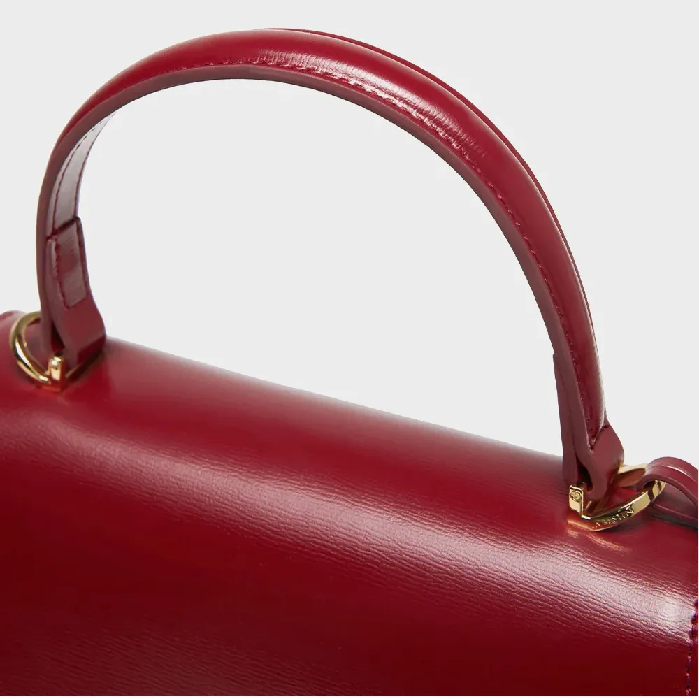 Synthetic Leather Golden Buckle Shoulder Versatile Totes Bag