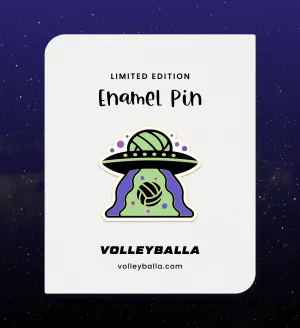 UFO Alien Galaxy Volleyball Enamel Pin
