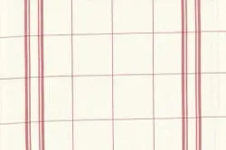 Vintage Look Red Plaid Toweling