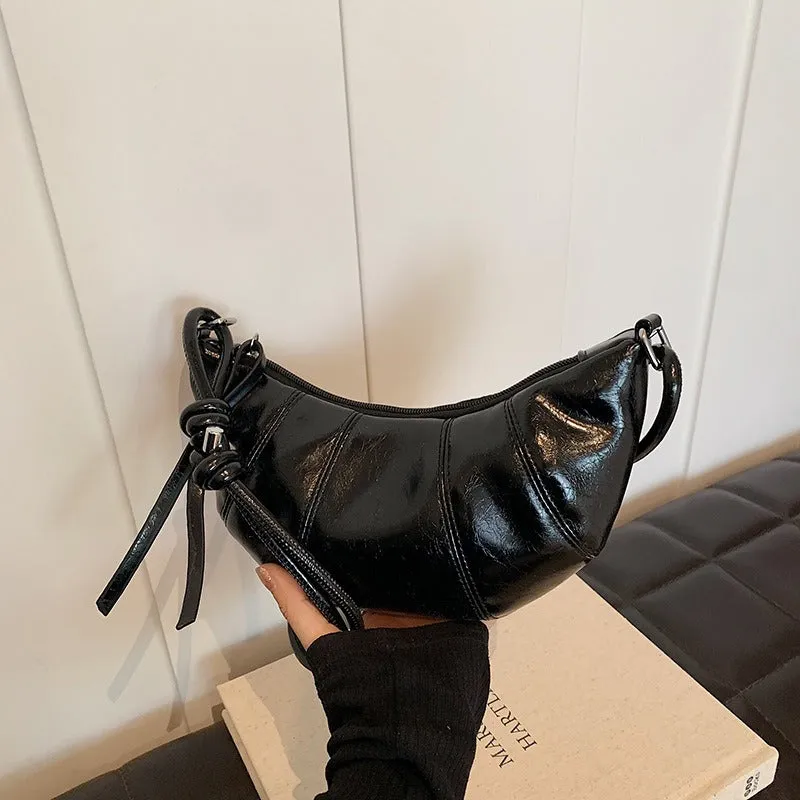Wholesale Solid Color Versatile Crossbody Croissant Bag