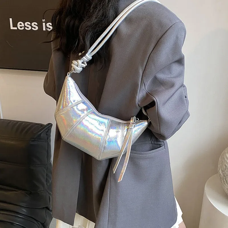 Wholesale Solid Color Versatile Crossbody Croissant Bag