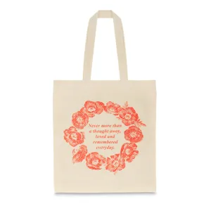 Wreath Quote Cotton Tote Bag