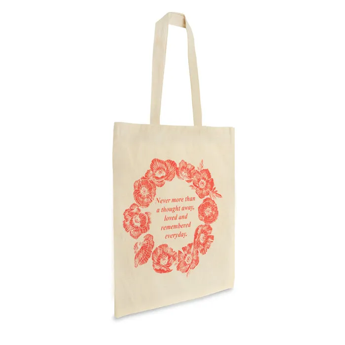 Wreath Quote Cotton Tote Bag