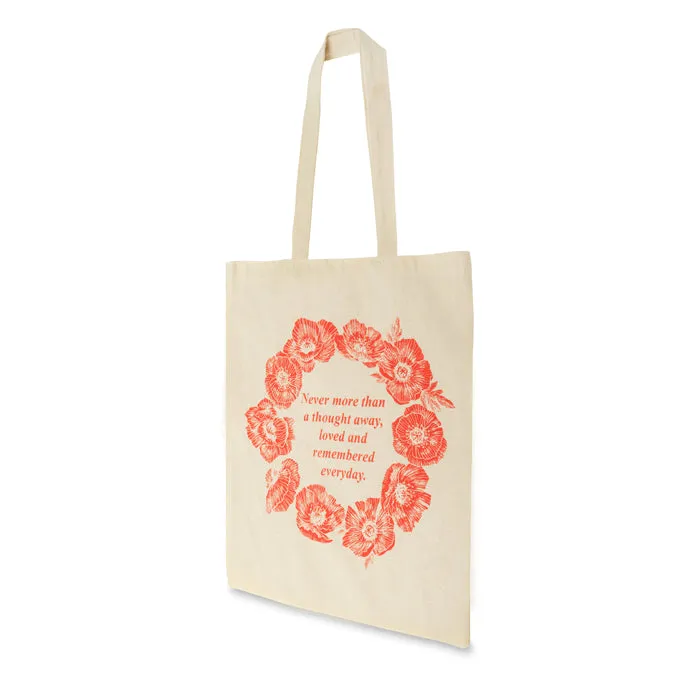 Wreath Quote Cotton Tote Bag