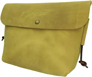 Yellow leather crossbody women's bag