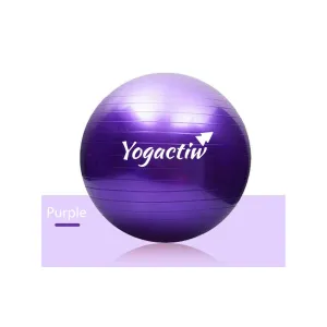 Yoga and Exercise Ball - For Home Gym and Yoga Studio | Purple